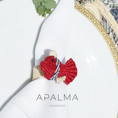 Nautical Fish Napkin Ring - Sold by Set | Pack: Pack of 4