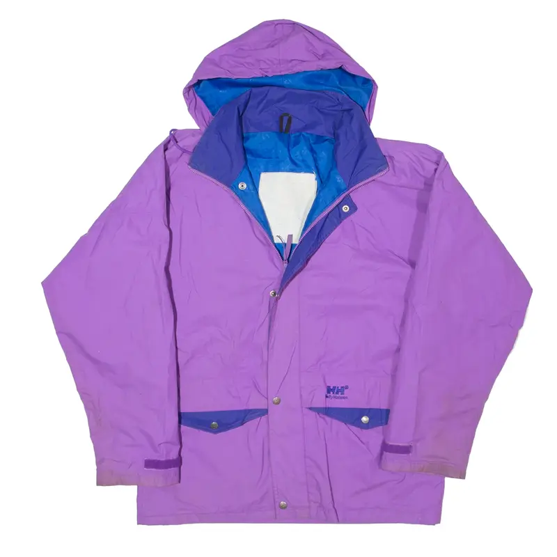 HELLY HANSEN Rain Jacket Purple 80s Womens XL