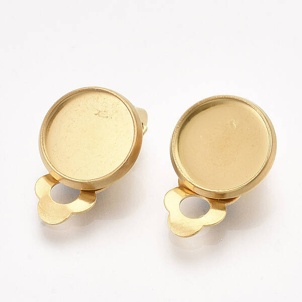 201 Stainless Steel Clip-on Earring Findings
