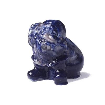 Christmas Natural Sodalite Carved Santa Claus Figurines Statues for Home Office Desktop Decoration