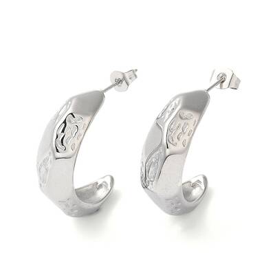 Non-Tarnish 304 Stainless Steel Arch Stud Earrings