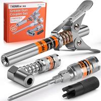 【Deals for You Days】THINKWORK Grease Machine Coupler Set, Double Handle Extra Reach Strong Lock on Greases Couplers, 1200...