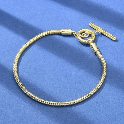 Brass Snake Chain Bracelets for Men Women