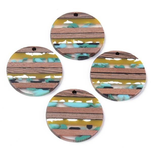 Resin & Walnut Wood Pendants