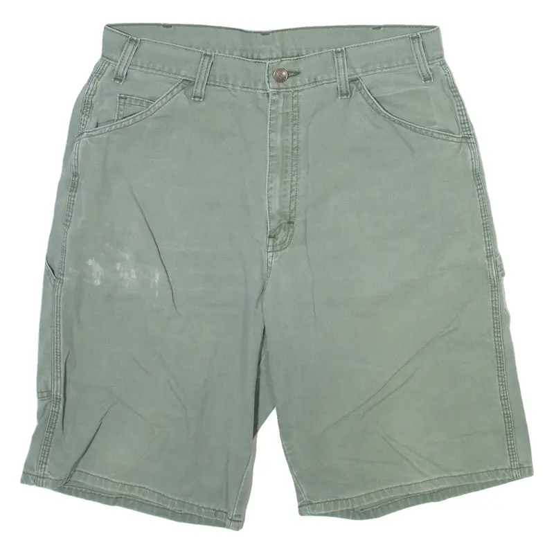 DICKIES Mens Workwear Shorts Green M W30
