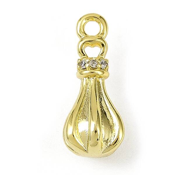 Brass Pave Clear Cubic Zirconia Pendants