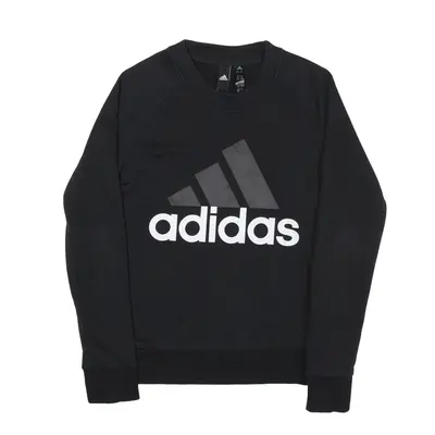 ADIDAS Sweatshirt Black Womens XS
