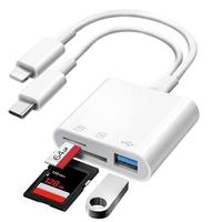 Multifunctional SD/TF/USB C Card Reader, 1 Count USB C Plug Card Reader, Fast Transmission Adapter for Home Office, Compatibl...