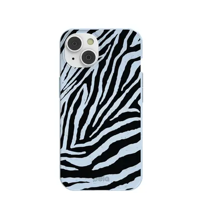 Powder Blue Zebra iPhone 14/16e Case