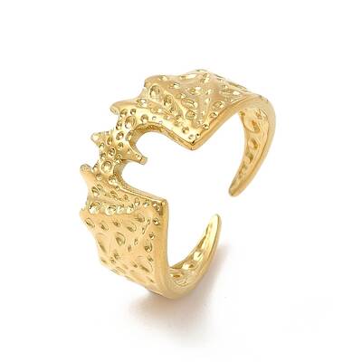 Ion Plating(IP) 304 Stainless Steel Gothic Bat Open Cuff Ring for Women