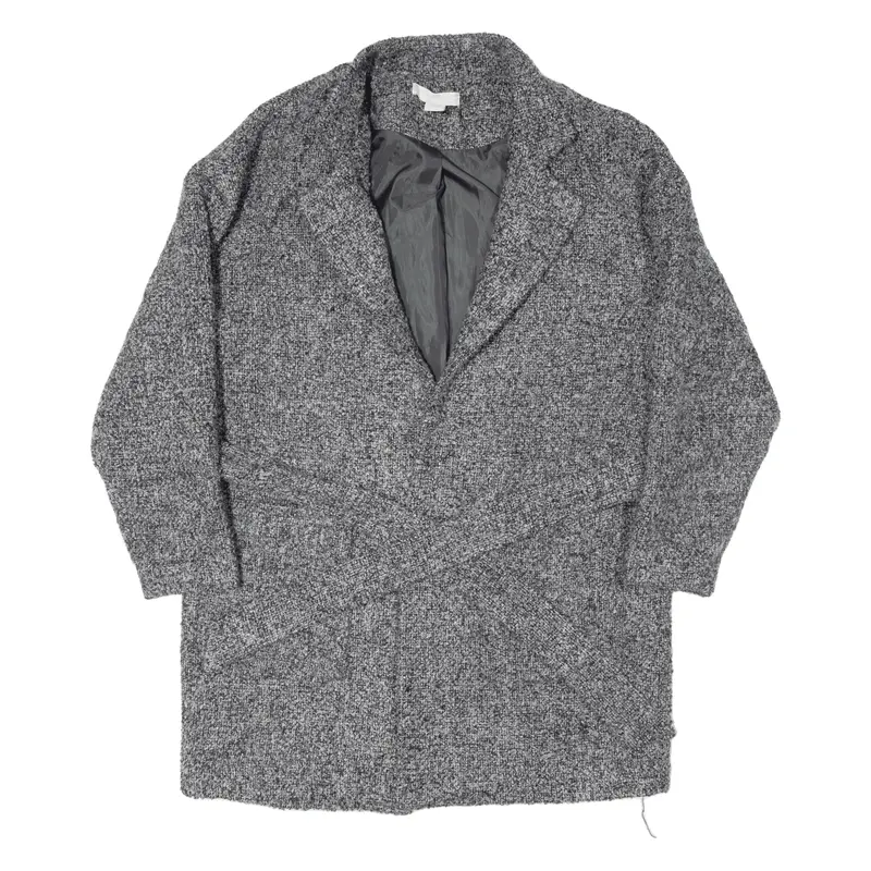 H&M Overcoat Coat Grey Womens S