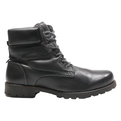 LANDROVER Lace-Up Boots Black Leather Mens UK 9