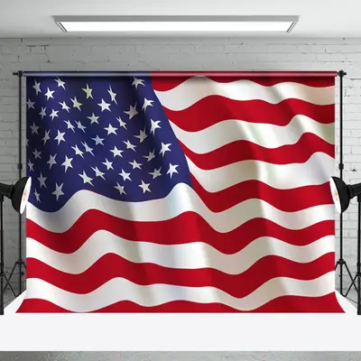 Fluttering Usa Flag Backdrop For Independence Day - Aperturee