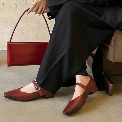 CHIKO Berlinde Square Toe Block Heels Mary Jane Shoes