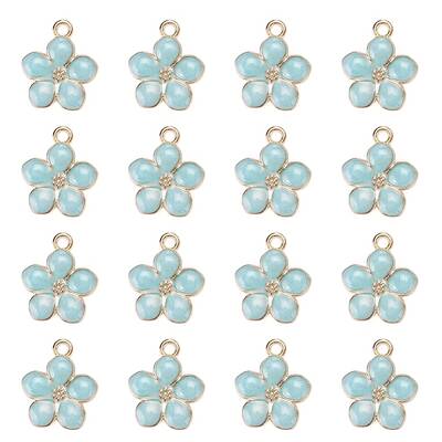 Light Gold Plated Alloy Enamel Pendants