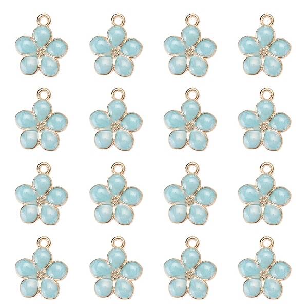 Light Gold Plated Alloy Enamel Pendants