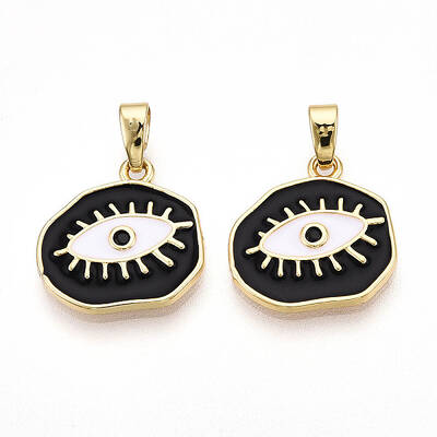 Brass Micro Pave Cubic Zirconia Pendants