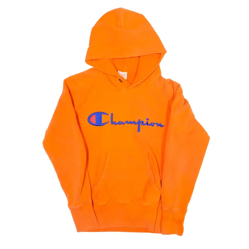 CHAMPION Hoodie Orange Pullover Boys XS