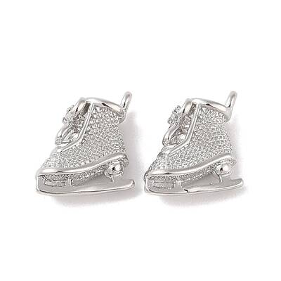 Brass Micro Pave Cubic Zirconia Pendants