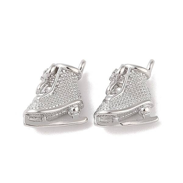 Brass Micro Pave Cubic Zirconia Pendants