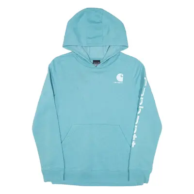 CARHARTT Girls Blue Hoodie 14Y