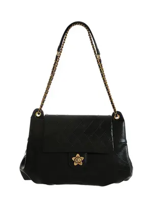 Smting quilted chain ruched bag