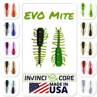 EVO Mite 2.25” (Hellgrammite) - 10 Pieces per pack - Artificial Fishing Baits Soft Plastic Fishing Lures - Bass, Crappie, T...