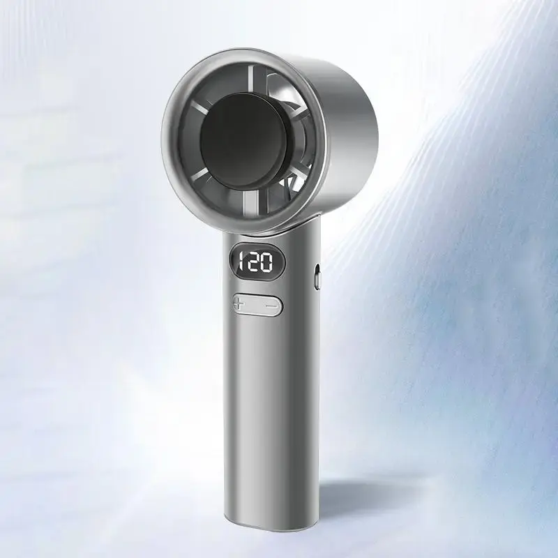 USB Rechargeable Fan, Continuously Variable Speed Fans, Handheld Portable Fan with Digital Display, Muted Handheld Fan Porta...