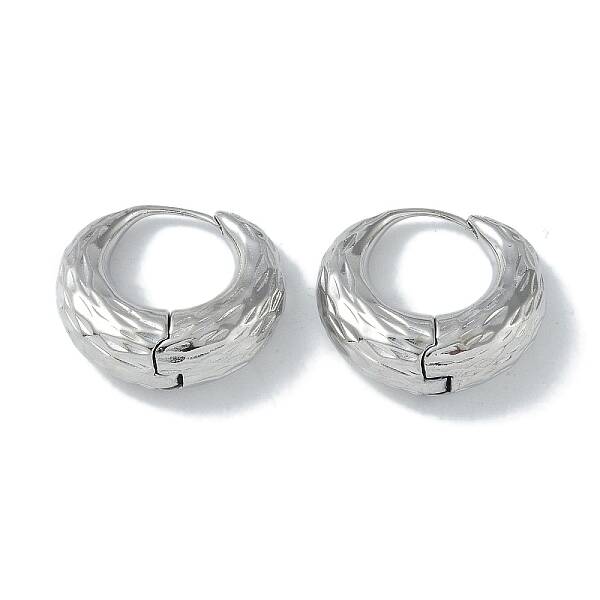 Texture Ring Brass Stud Earrings for Women