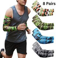 Celectigo Sun Protection Outdoor Arm Sleeves - 8 Pairs UV Breathable Camouflage Arm Cooling Cover Sleeves, Hike Run Summer Ac...
