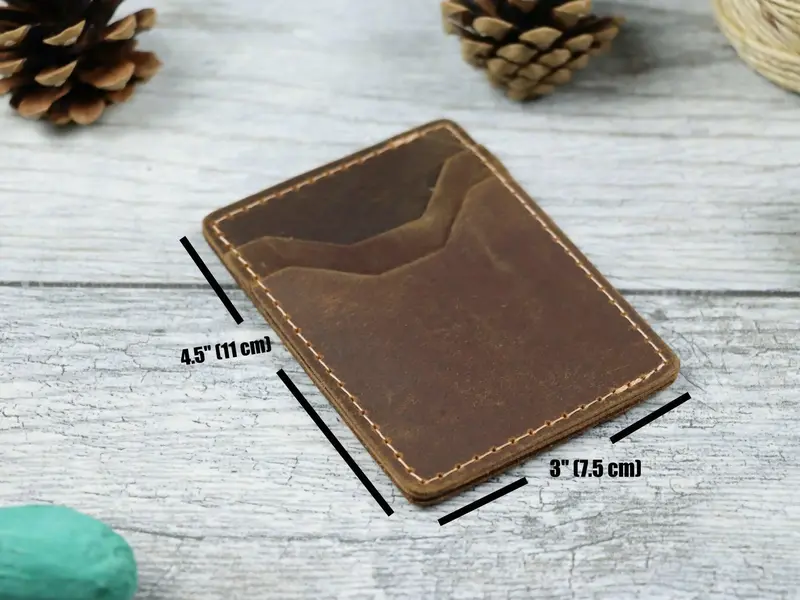 Leather Credit Card Holder , Real Leather, Same Day Shipping, Free Shipping US