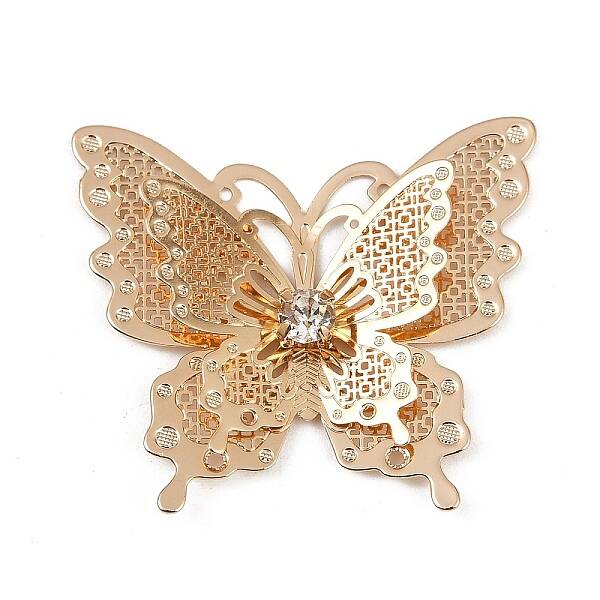 Brass Rhinestone Pendants