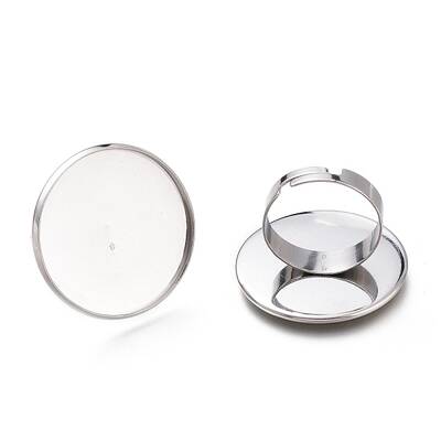Non-Tarnish Adjustable 304 Stainless Steel Finger Rings Components