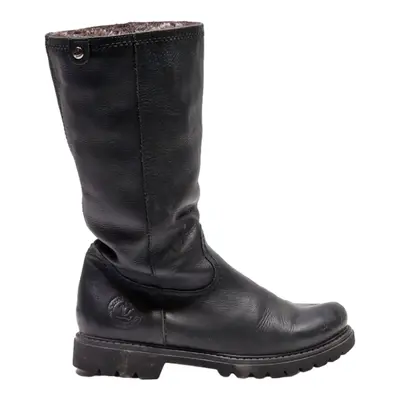 NATURAL LIFE & STYLE High Boots Black Leather Womens UK 3