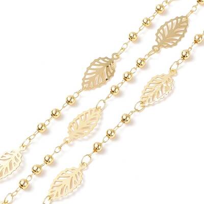 Brass Leaf Link Chains