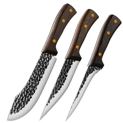 Stainless Steel Kitchen Knife Set, 3 Counts/set Multifunctional Kitchen Chef Knife Utensils, Multi-purpose Cooking Knife, Mo...