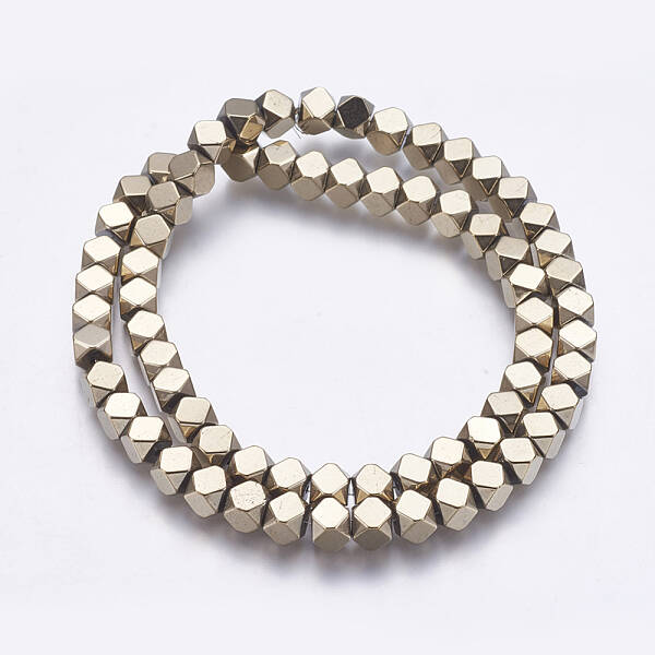Electroplate Non-magnetic Synthetic Hematite Bead Strands