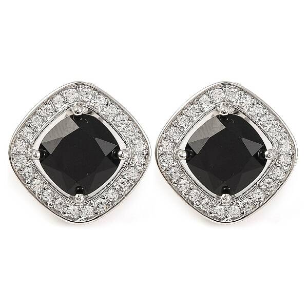 Cubic Zirconia Rhombus Stud Earrings