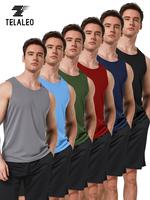 TELALEO 6 Pack Men's Quick Dry Workout Tank Tops Breathable Gym Sleeveless Muscle Shirts for Active Men