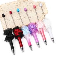 【P175】5pcs  Bead Ballpoint Pen petal shape Beadable Pen