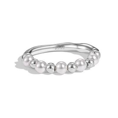 Round Shell Pearl Finger Rings