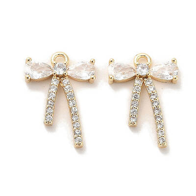 Brass Micro Pave Clear Cubic Zirconia Pendants
