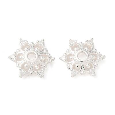 S925 Sterling Silver Cubic Zirconia Bead Caps