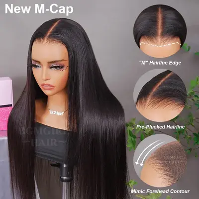 M-cap Straight 9x6 Wear Go Wig HD Lace Pre-Bleached Tiny Knots
