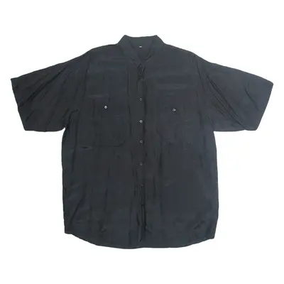 Mens Plain Shirt Black XL