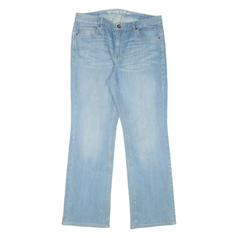 TOMMY HILFIGER Womens Jeans Blue Regular Bootcut Stone Wash W34 L32