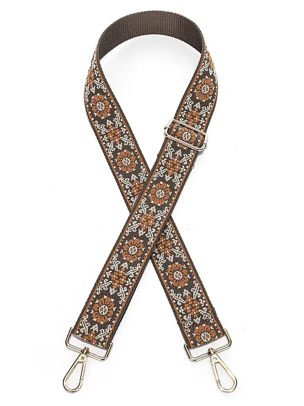 Women's Boho Style Ethnic Pattern Bag Strap, Vintage Trendy Detachable Bag Strap, Chic Retro DIY Bag Accessories
