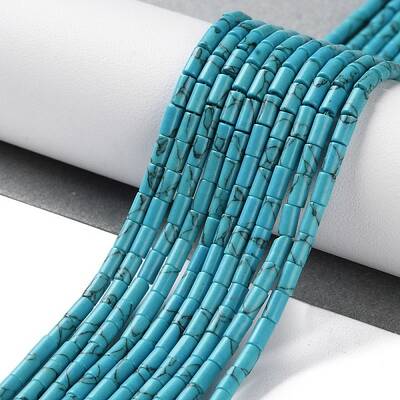 Dyed Synthetic Turquoise Beads Strands