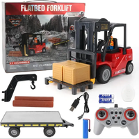 Remote Control forklifts RC Crane Trucks Electric Forklift RC Engineering Toys car Rechargeable Battery RC Car With Spraying ...