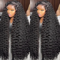 Bling Hair 180% Density Deep Wave 13x6 HD Lace Frontal Wig 30 32 Inch Transparent 13x4 Deep Wave Lace Frontal Human Hair Wigs...